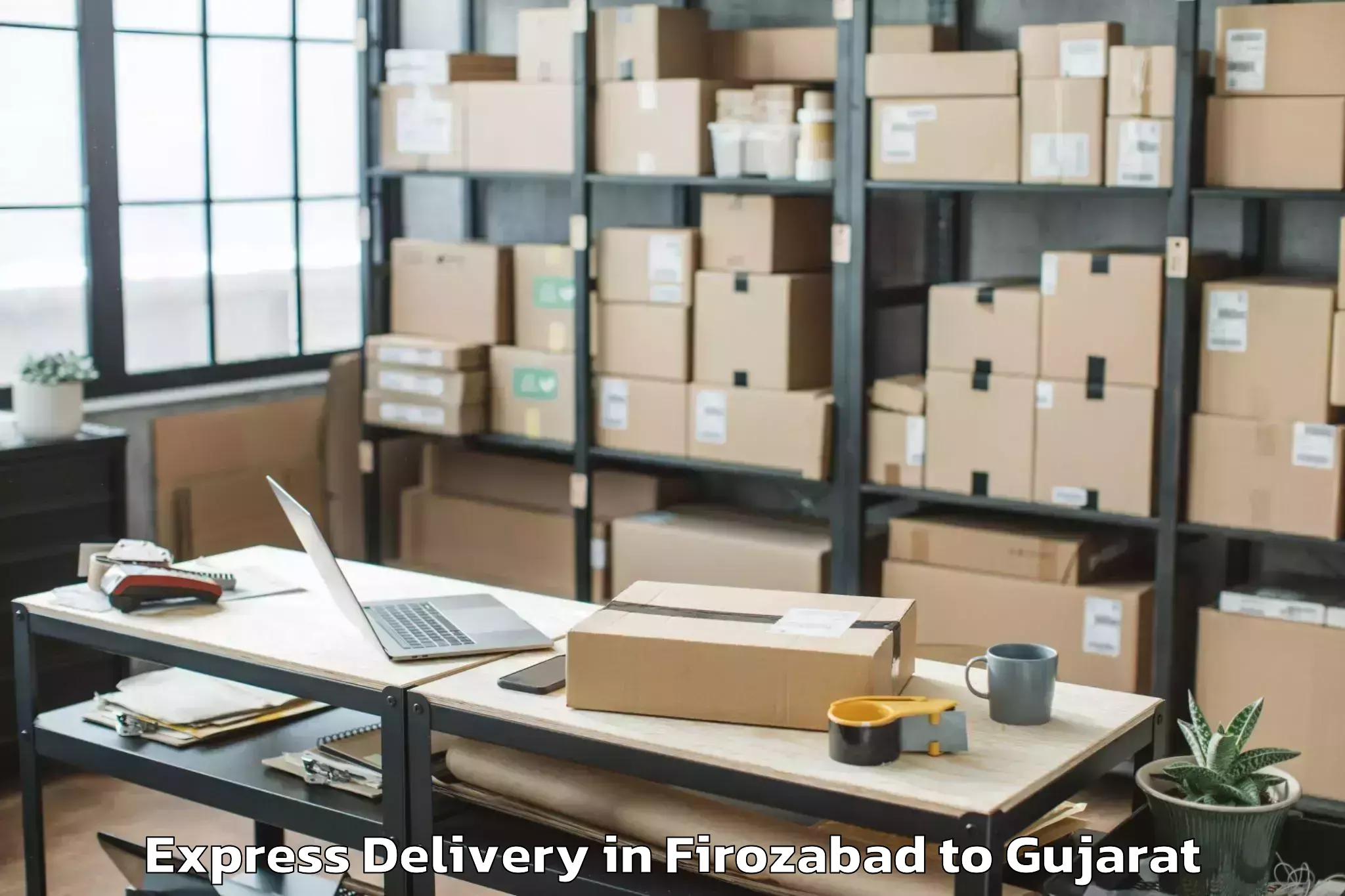 Leading Firozabad to Sutrapada Express Delivery Provider